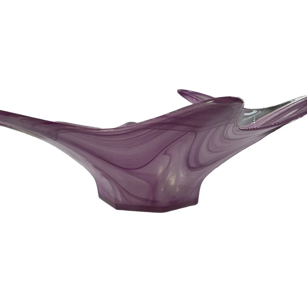 Vintage Murano Purple Art Glass Starfish Bowl Lavorazione Arte Italy Mid-Century